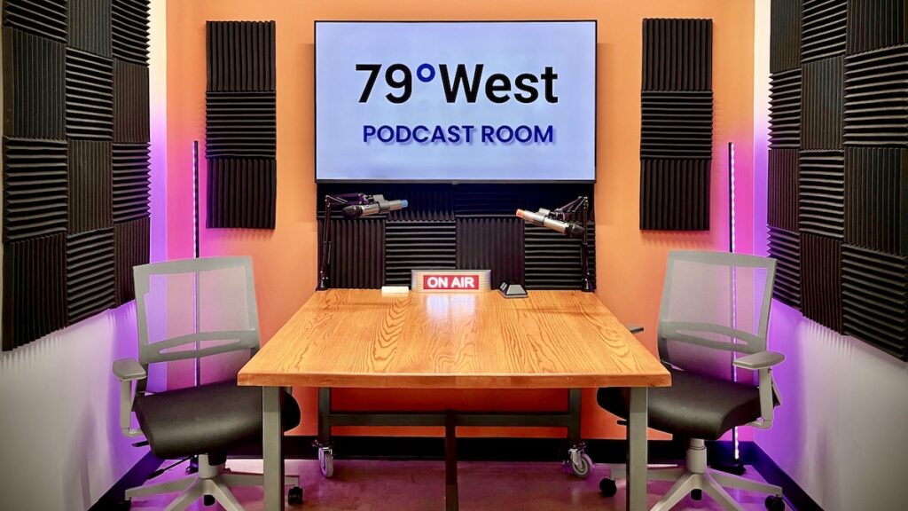 79West Podcast Studio room.