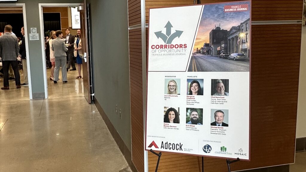 Corridors of Opportunity event in Chatham County welcome poster