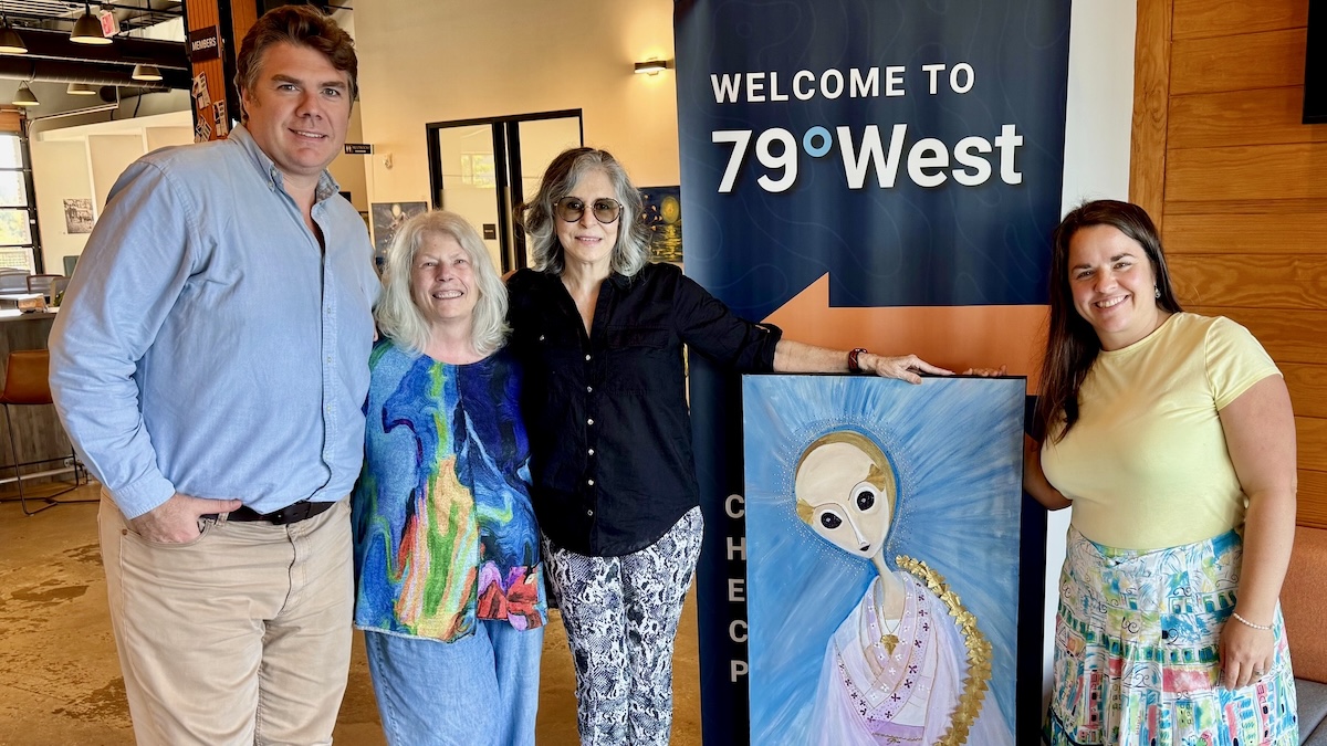 Katie and Dustin Miller of 79°West pose with CAG artist Ruth Parks and the buyer of her artwork. Ad Ad options Katie and Dustin Miller of 79°West pose with CAG artist Ruth Parks and the buyer of her artwork. Ad Ad options Katie and Dustin Miller of 79°West pose with CAG artist Ruth Parks and the buyer of her artwork.