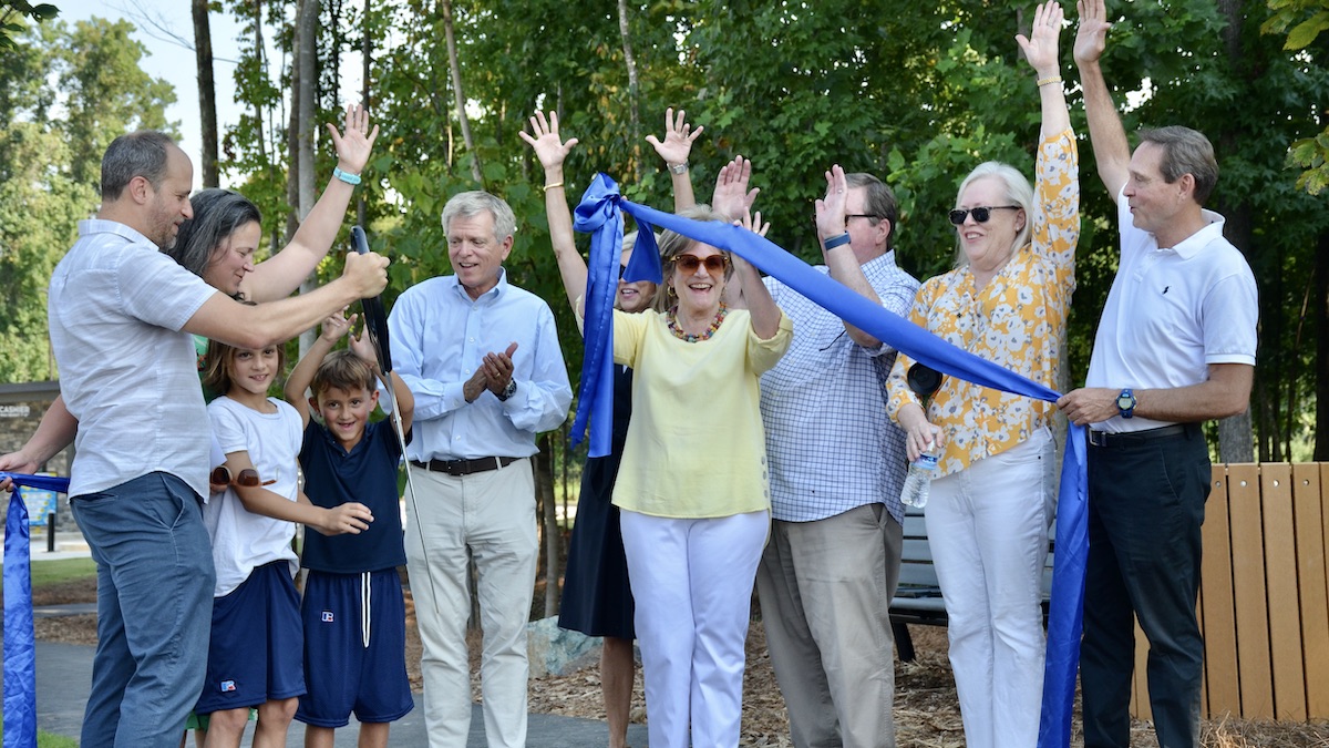 Ribbon cutting for Wade Barber Park.