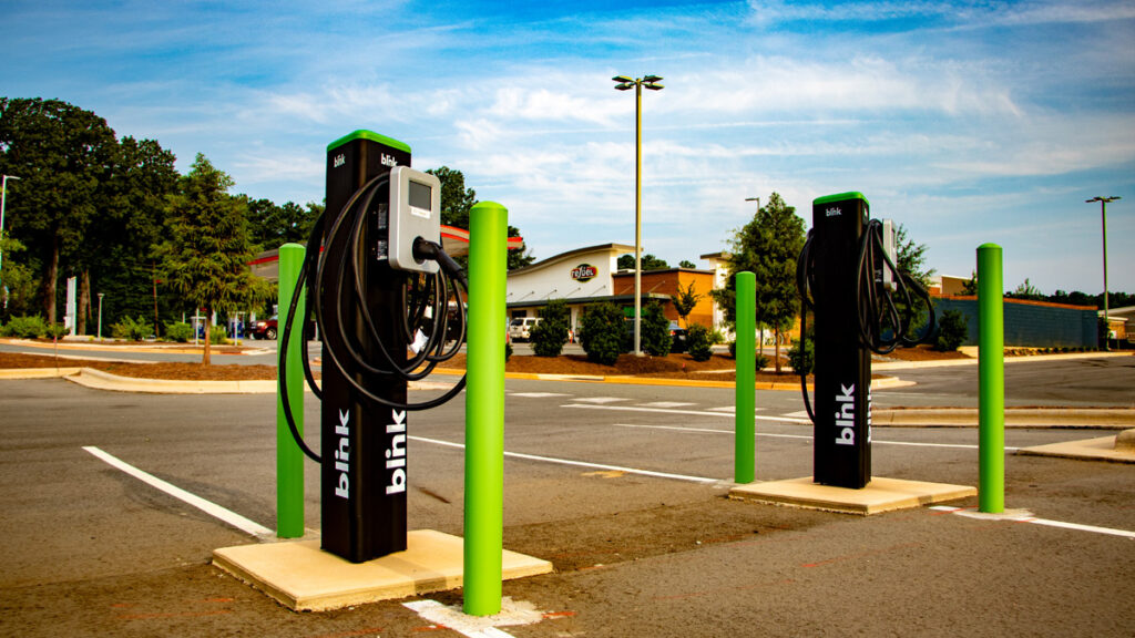 Blink IQ200 EV charging ports MOSAIC Chatham County